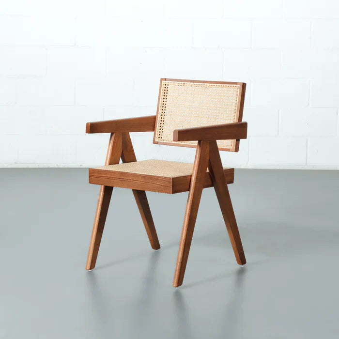 Capela Armchair – Cane Back Elegance in Solid Wood
