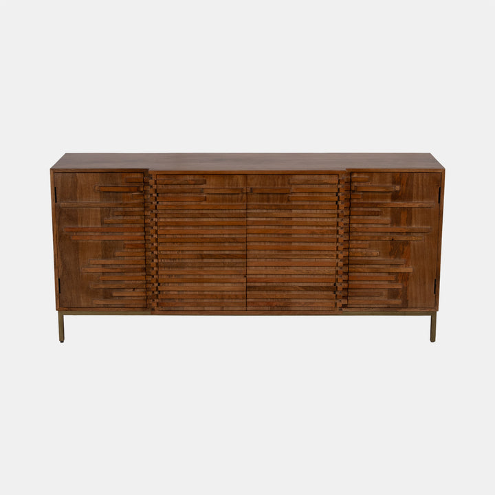 30" Midcentury Slat Sideboard – Mango Brown