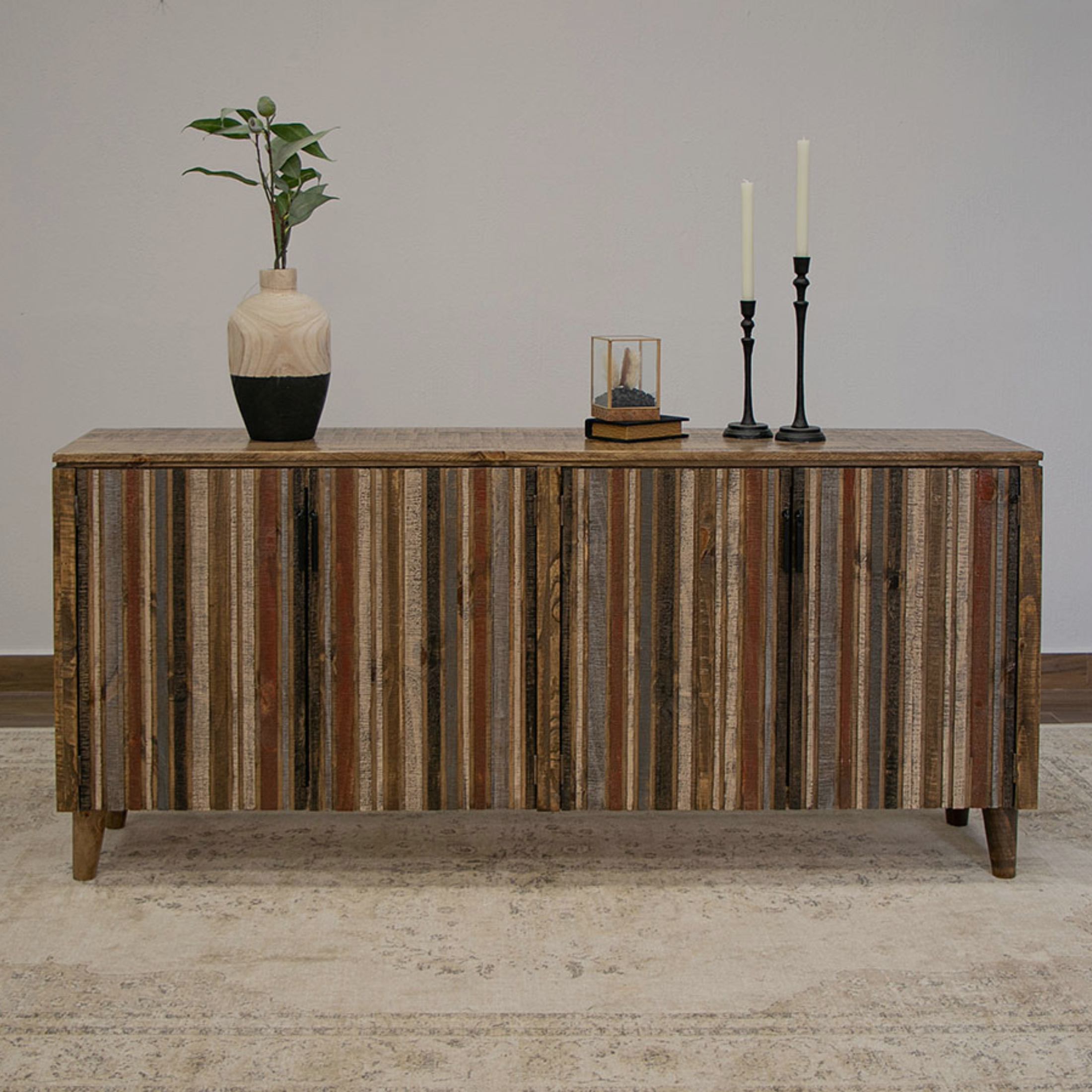 SOLANO Sideboard – Striped Rhythm in Reclaimed Wood