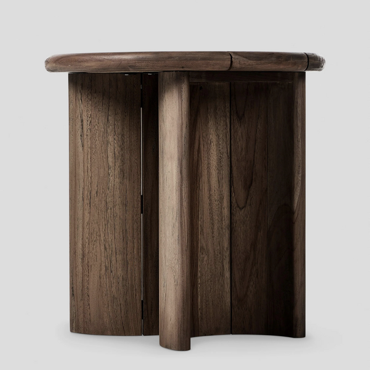 NIVO Side Table – Sculptural Warmth in Dark Oak