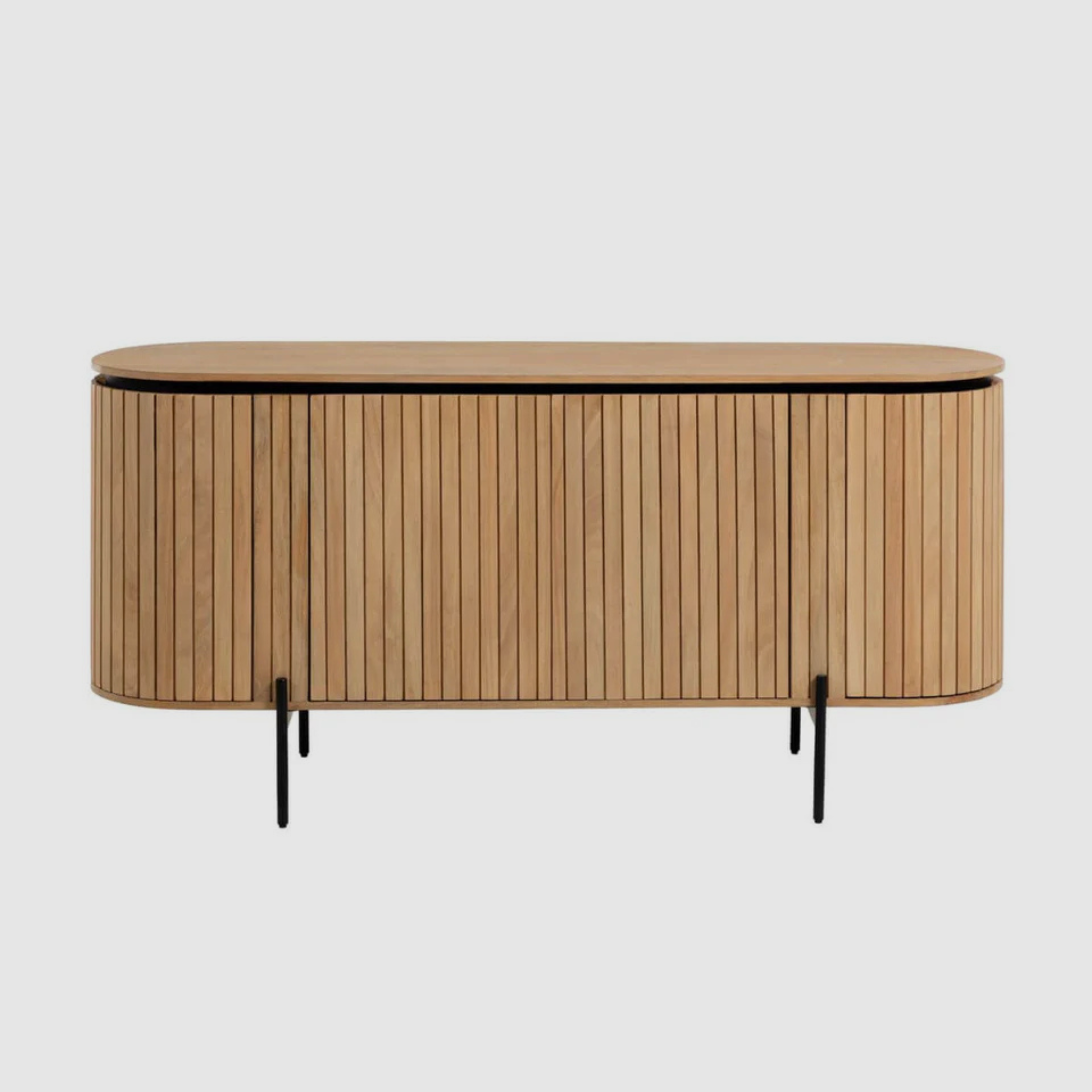 ORIEL Sideboard – Vertical Slat Elegance in Natural Oak