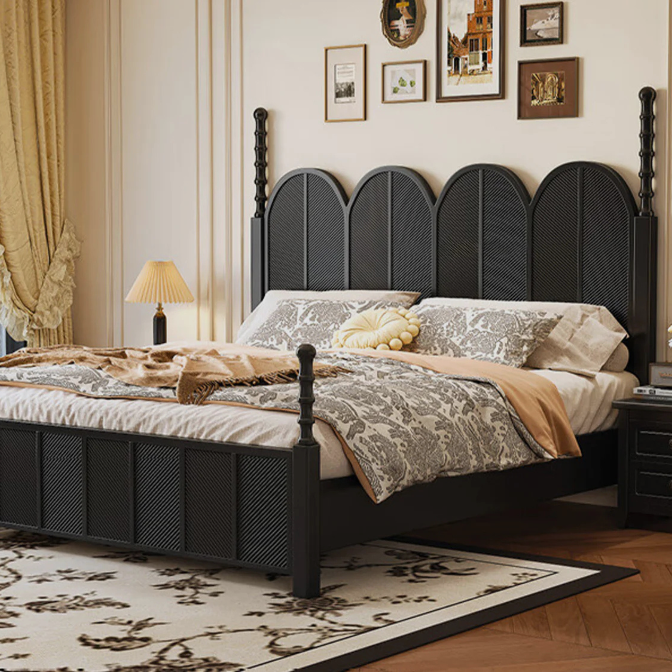 Noir Arch Bed – The Shadow Crown