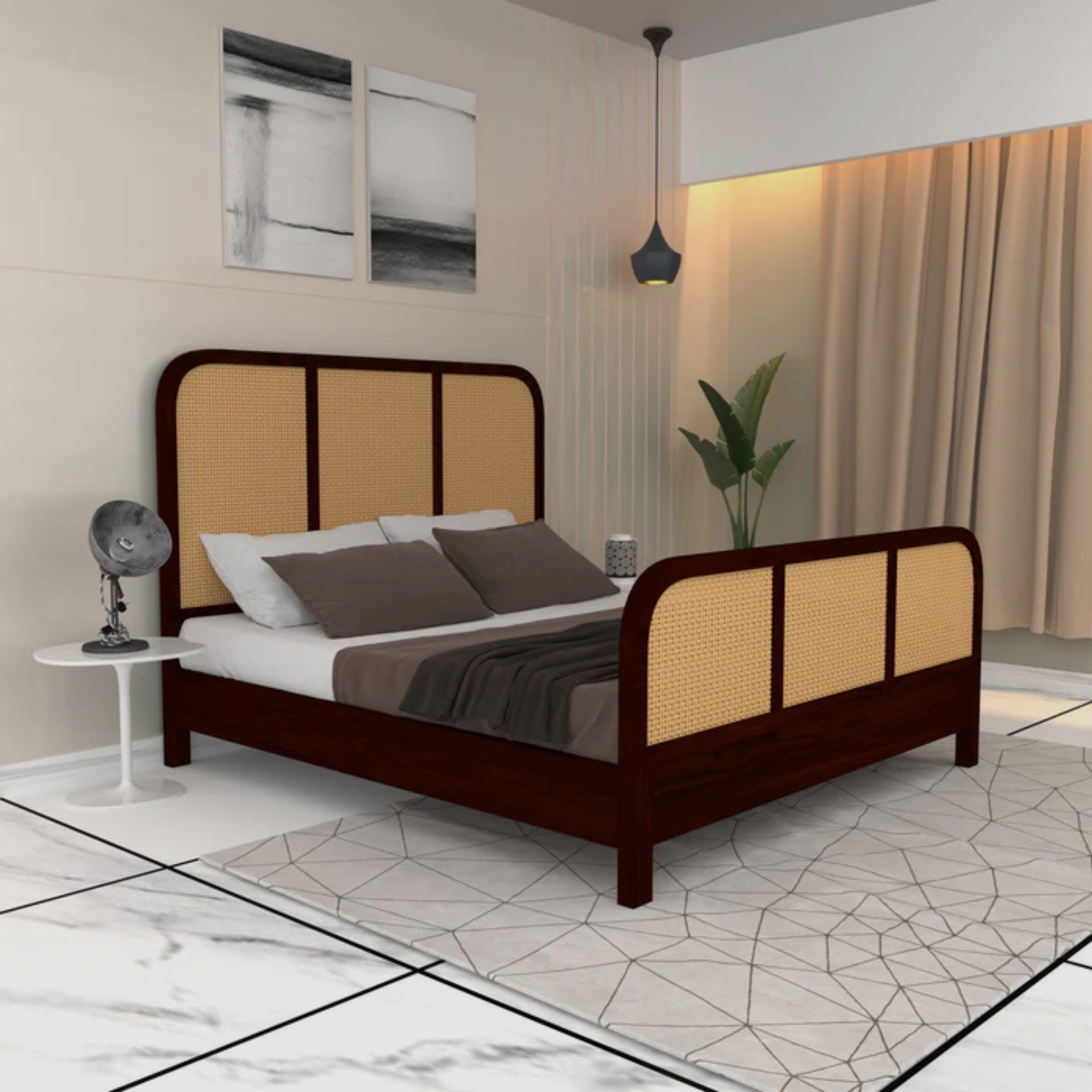 Zehra Cane Bed – Whisper of Woven Grace