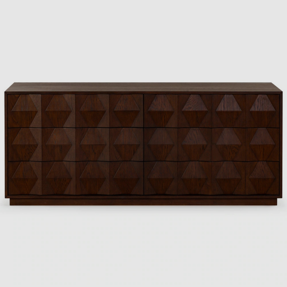 Eros Sideboard – Sculpted Symmetry in Bold Brown