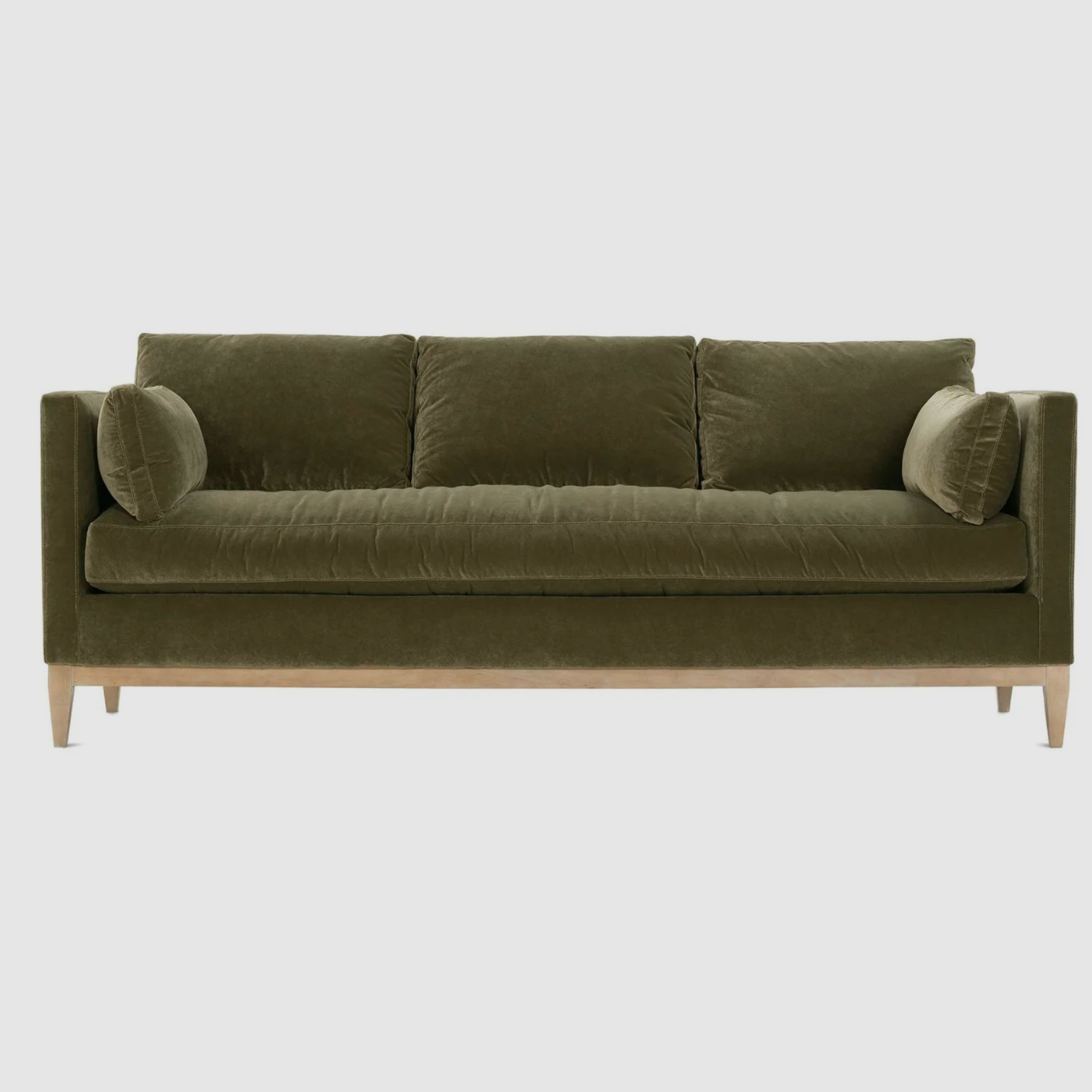 ELLIS Velvet Sofa – Effortless Elegance in Olive Drab