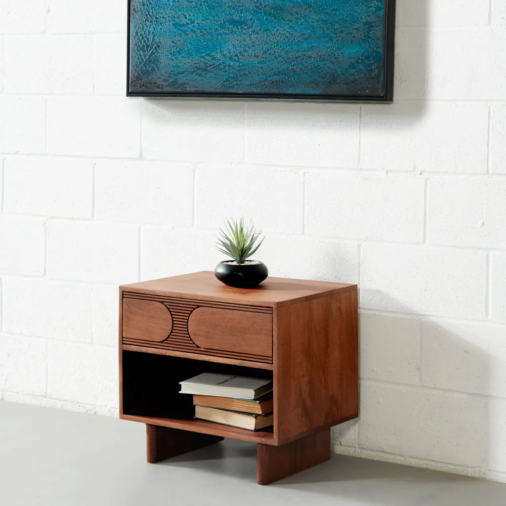 ELLIPSE – Mango Wood Nightstand
