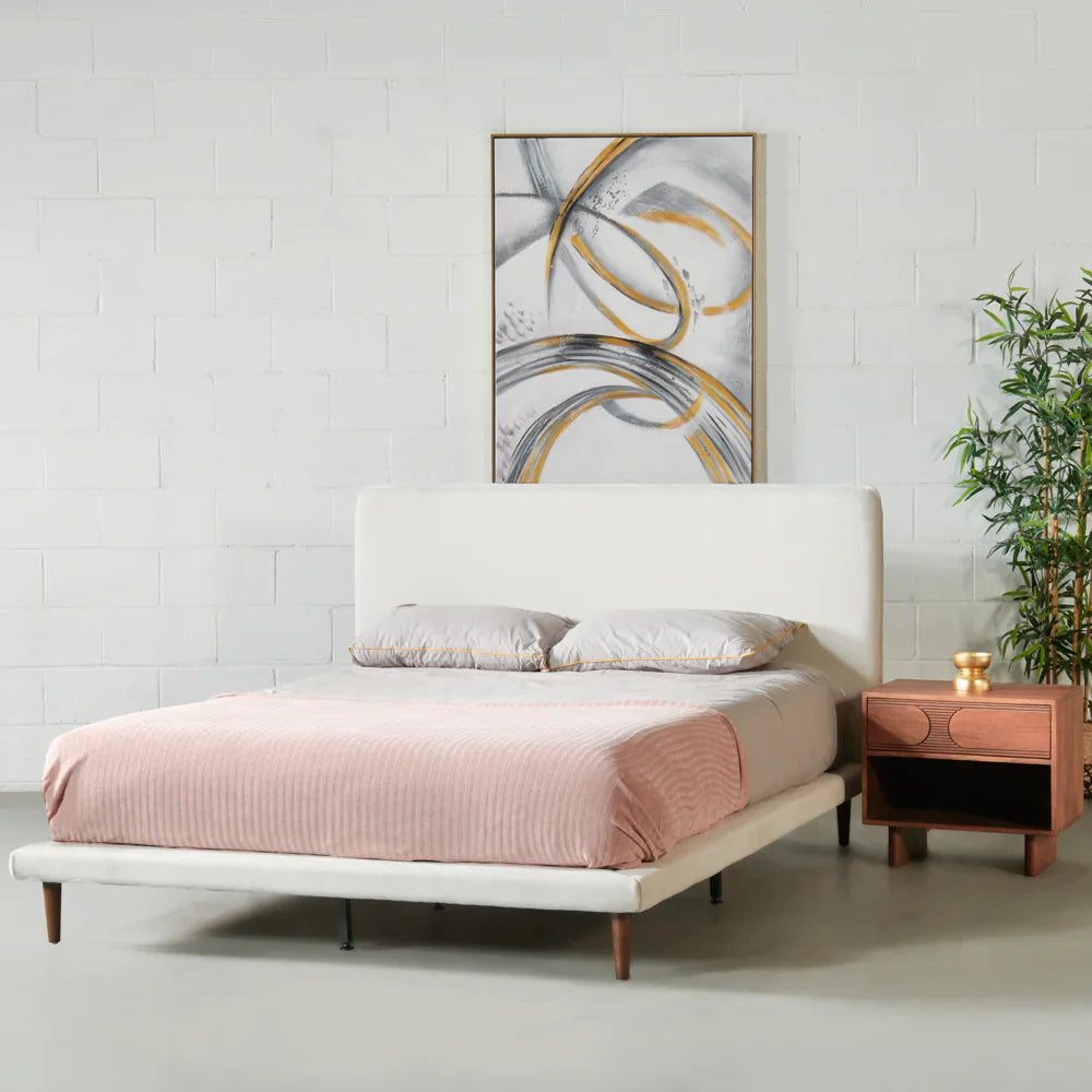 MOLLY – Cream Fabric Bed