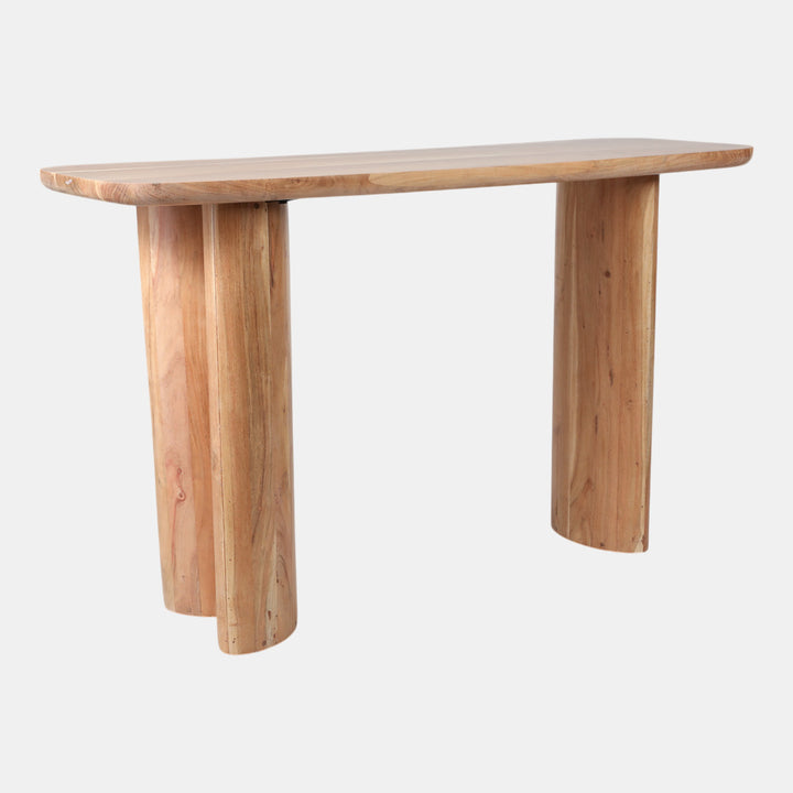 Acacia Curved Leg Console Table – Natural