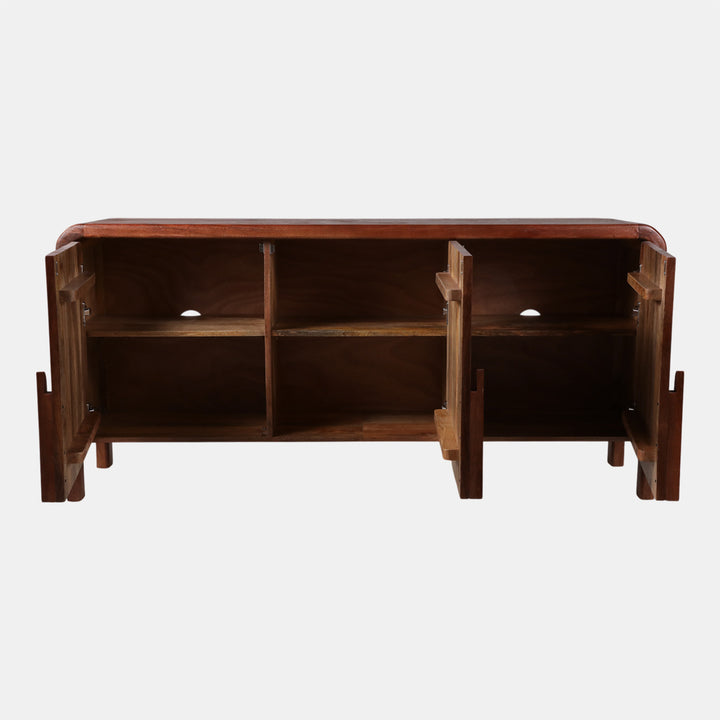 Curved Handle Cabinet – Brown