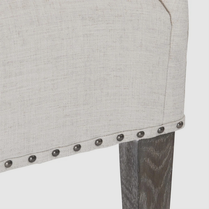 ASTOR Linen Dining Chair – Refined Comfort in Soft Ivory