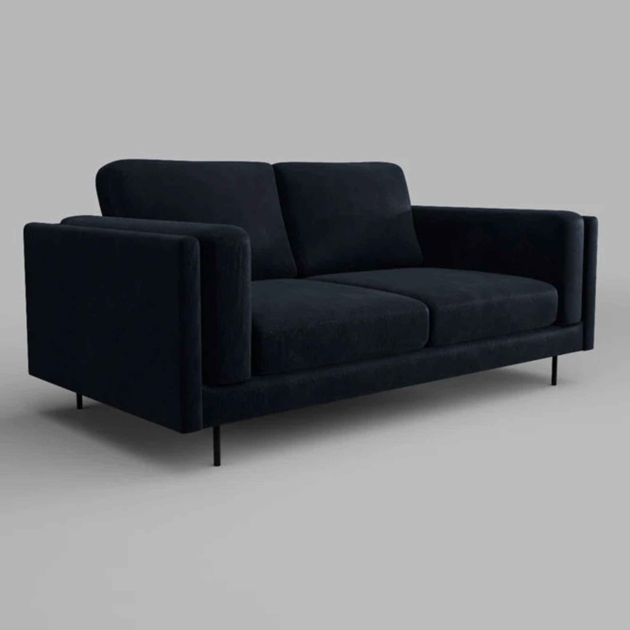 NOIR Corduroy Sofa – Sleek Serenity in Midnight Ink