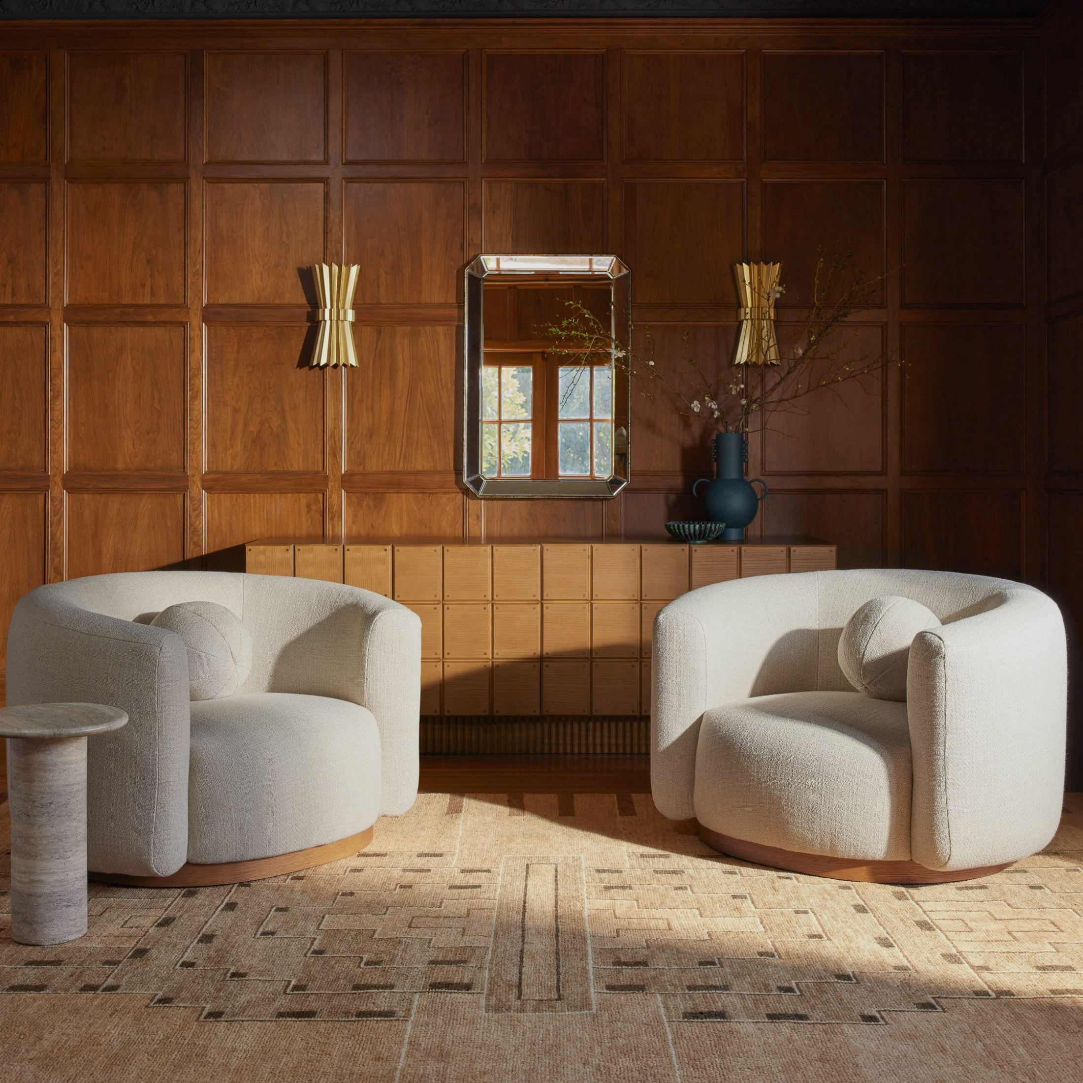 Bront Grid Sideboard – Structured Beauty in Oak