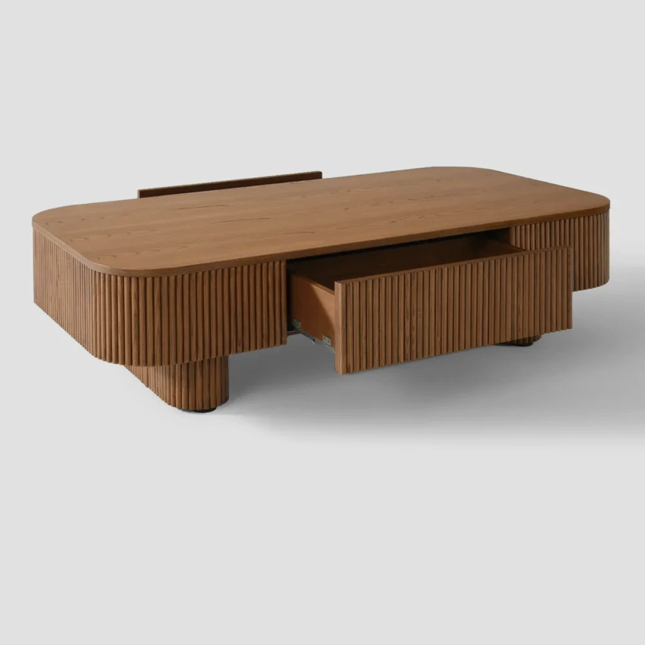 Ruvo Fluted Coffee Table – Bold Texture Meets Soft Curves