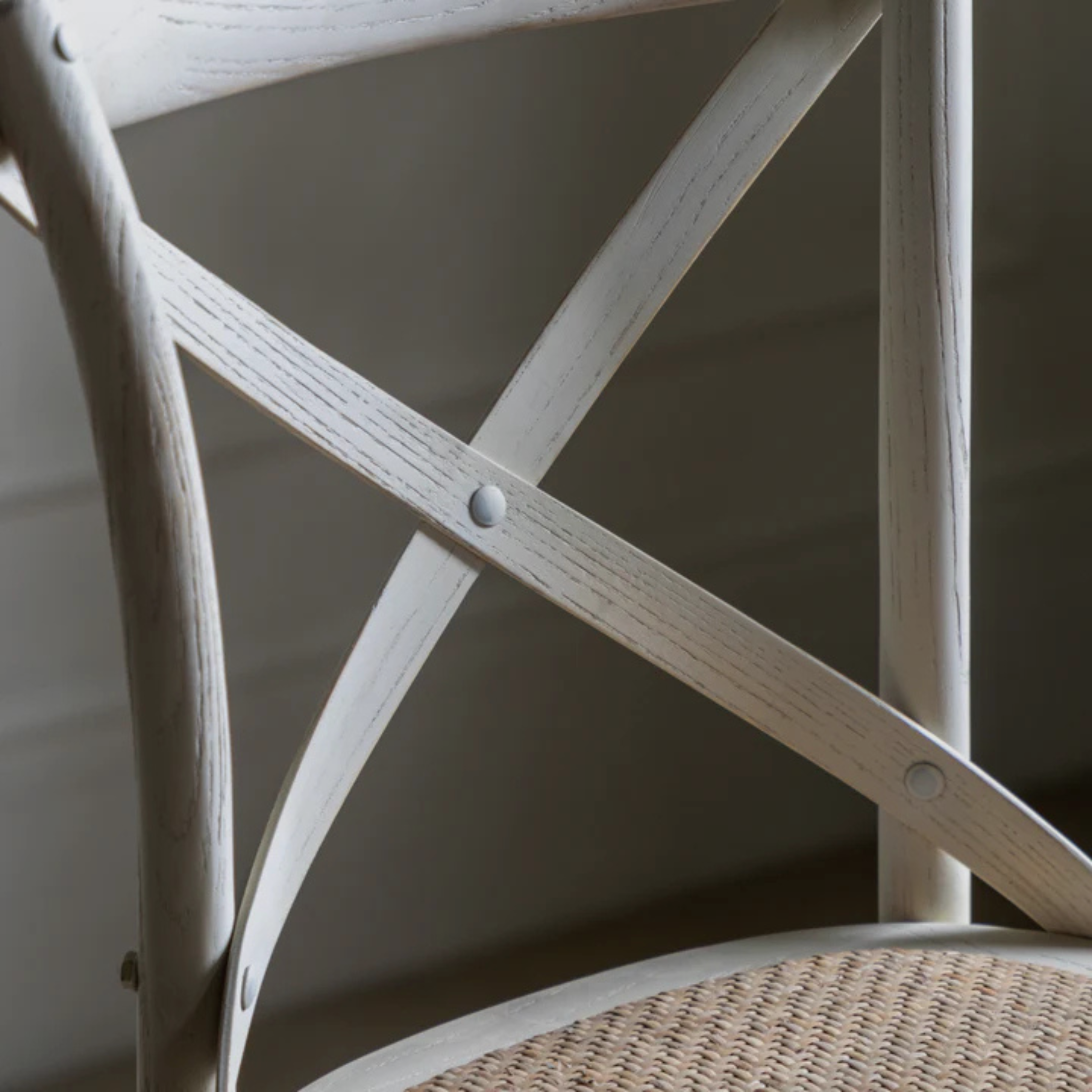 ELDRIDGE Bar Stool – Rustic Grace in Whitewashed Wood