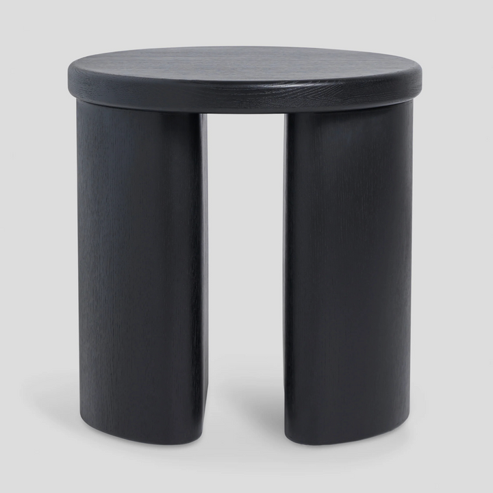 NERO Side Table – Bold Sculpture in Blackened Ash