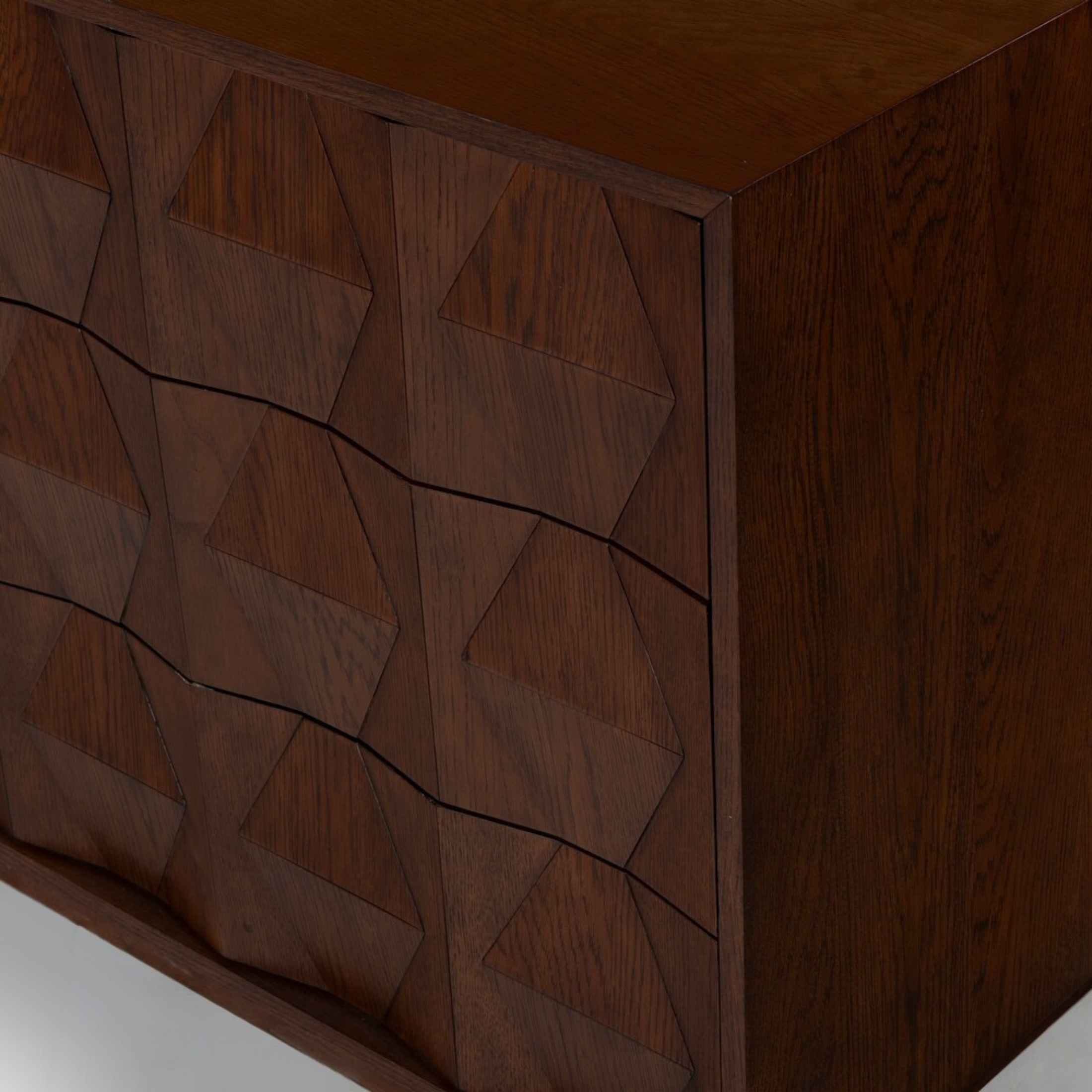 Eros Sideboard – Sculpted Symmetry in Bold Brown