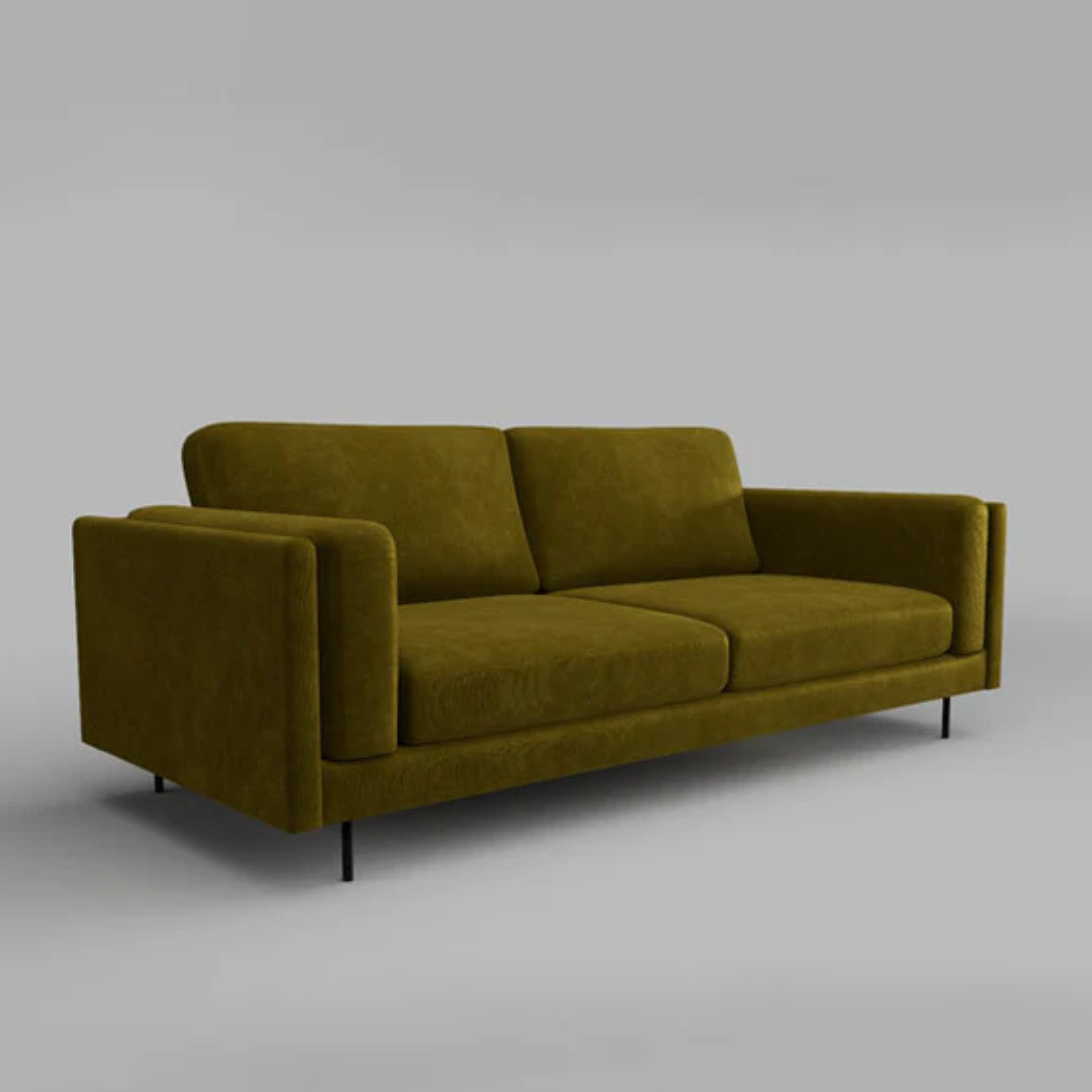 RYDER Corduroy Sofa – Modern Minimalism in Olive Grove