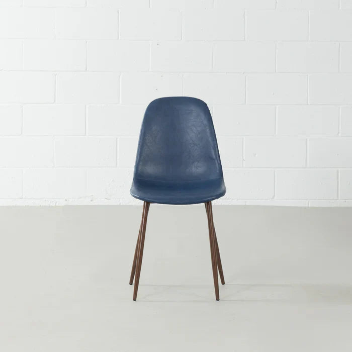 Milan Dining Chair – Vintage Blue Vegan Leather