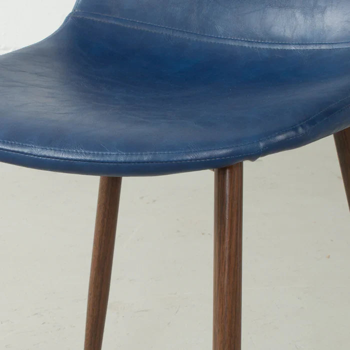 Milan Dining Chair – Vintage Blue Vegan Leather