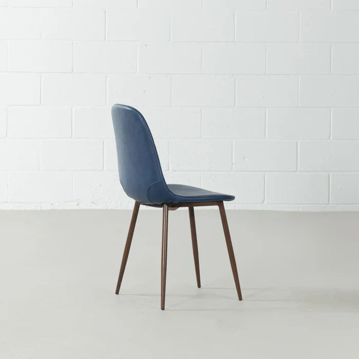 Milan Dining Chair – Vintage Blue Vegan Leather