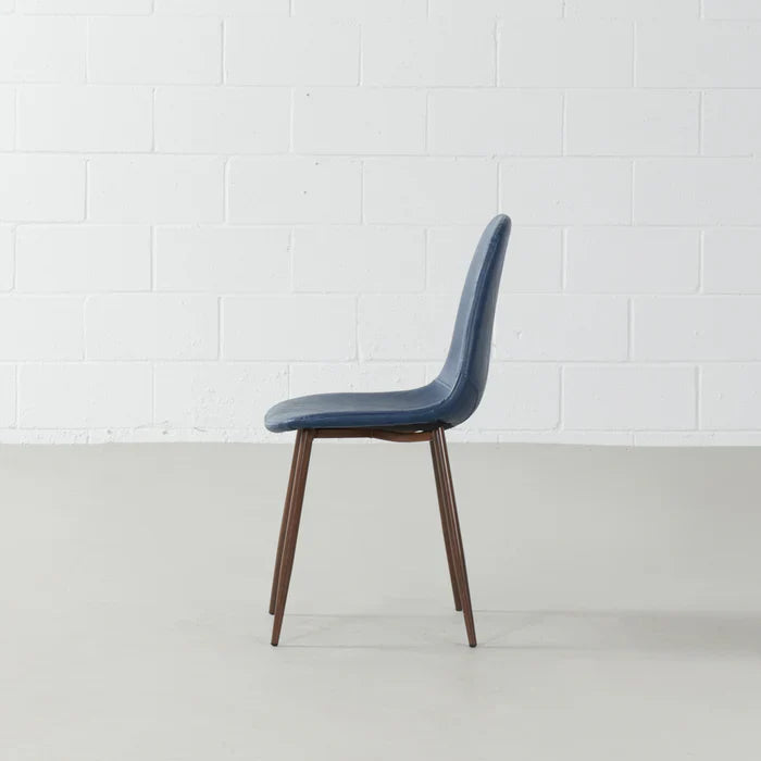 Milan Dining Chair – Vintage Blue Vegan Leather