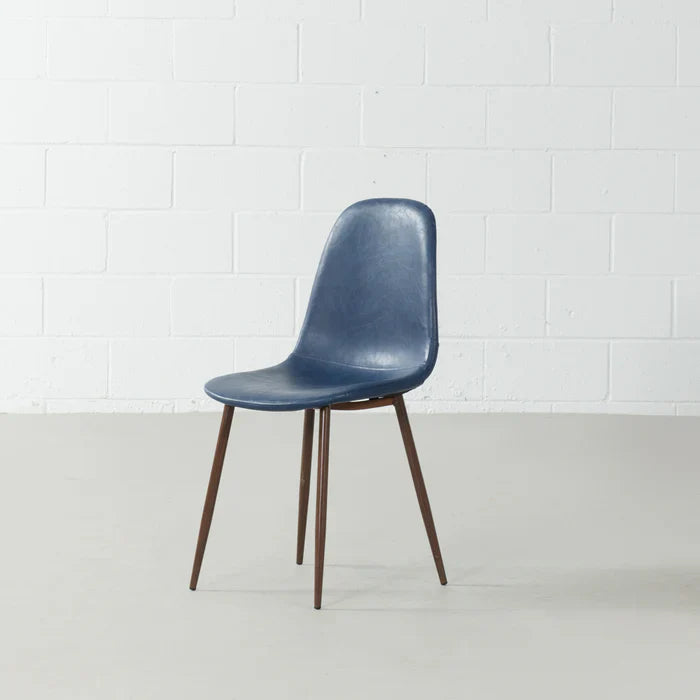 Milan Dining Chair – Vintage Blue Vegan Leather
