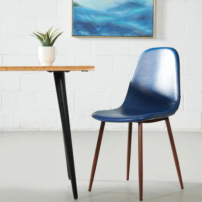 Milan Dining Chair – Vintage Blue Vegan Leather