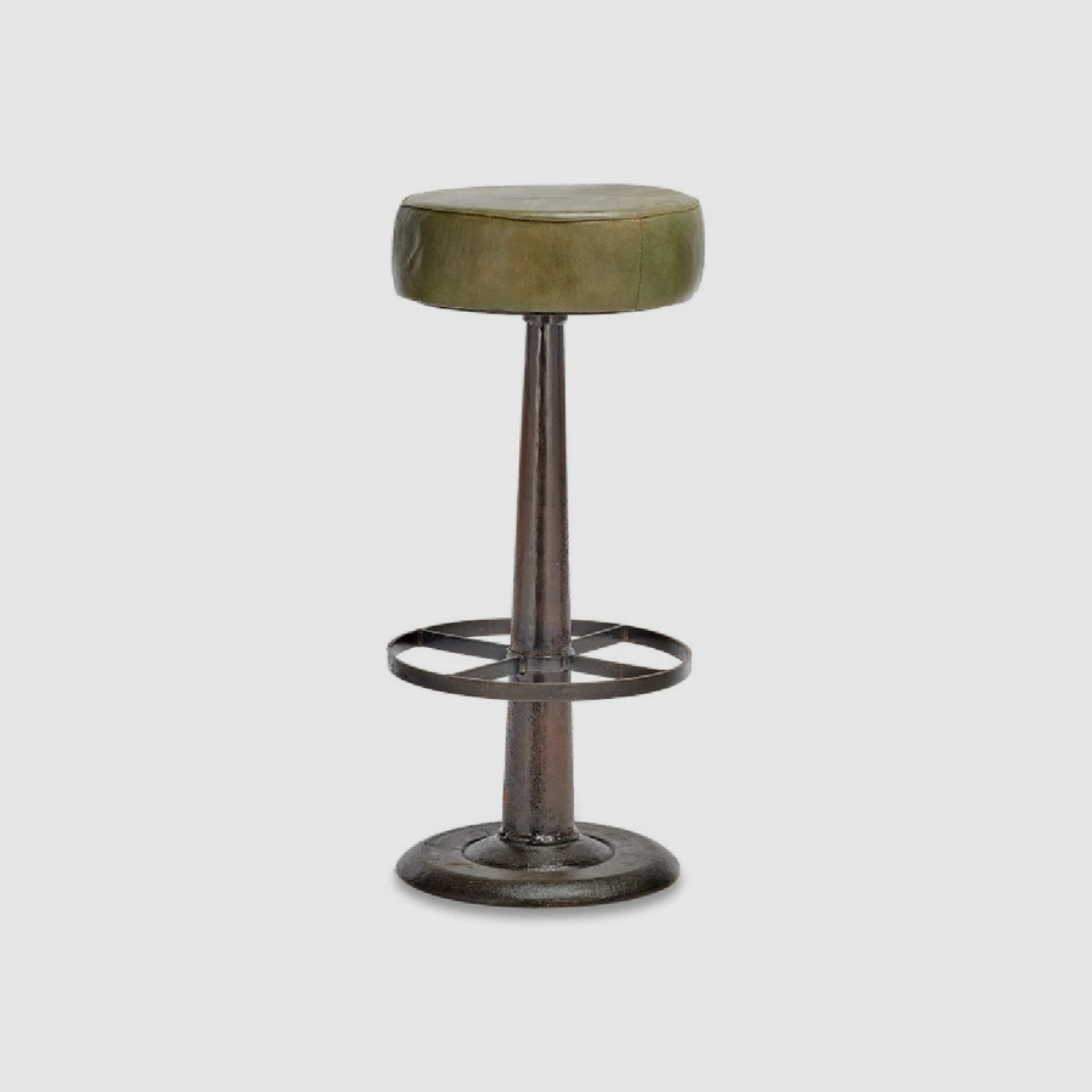 GRITTON Bar Stool – Industrial Edge in Distressed Green