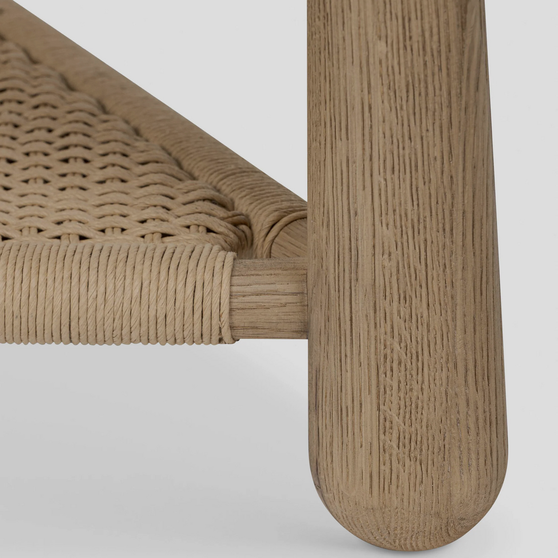 ENLOE End Table – Sculpted Simplicity in Natural Oak