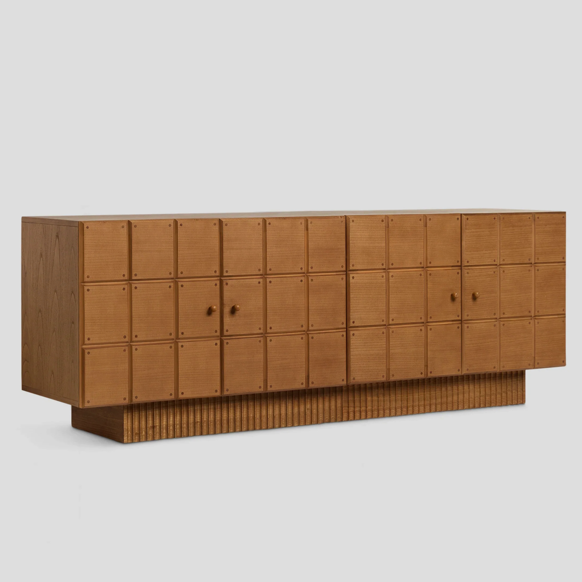 Bront Grid Sideboard – Structured Beauty in Oak
