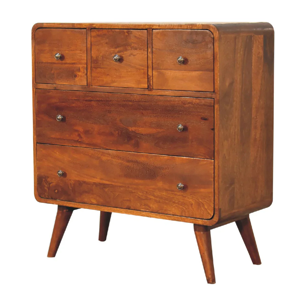 3 Over 2 Curved Chestnut Chest