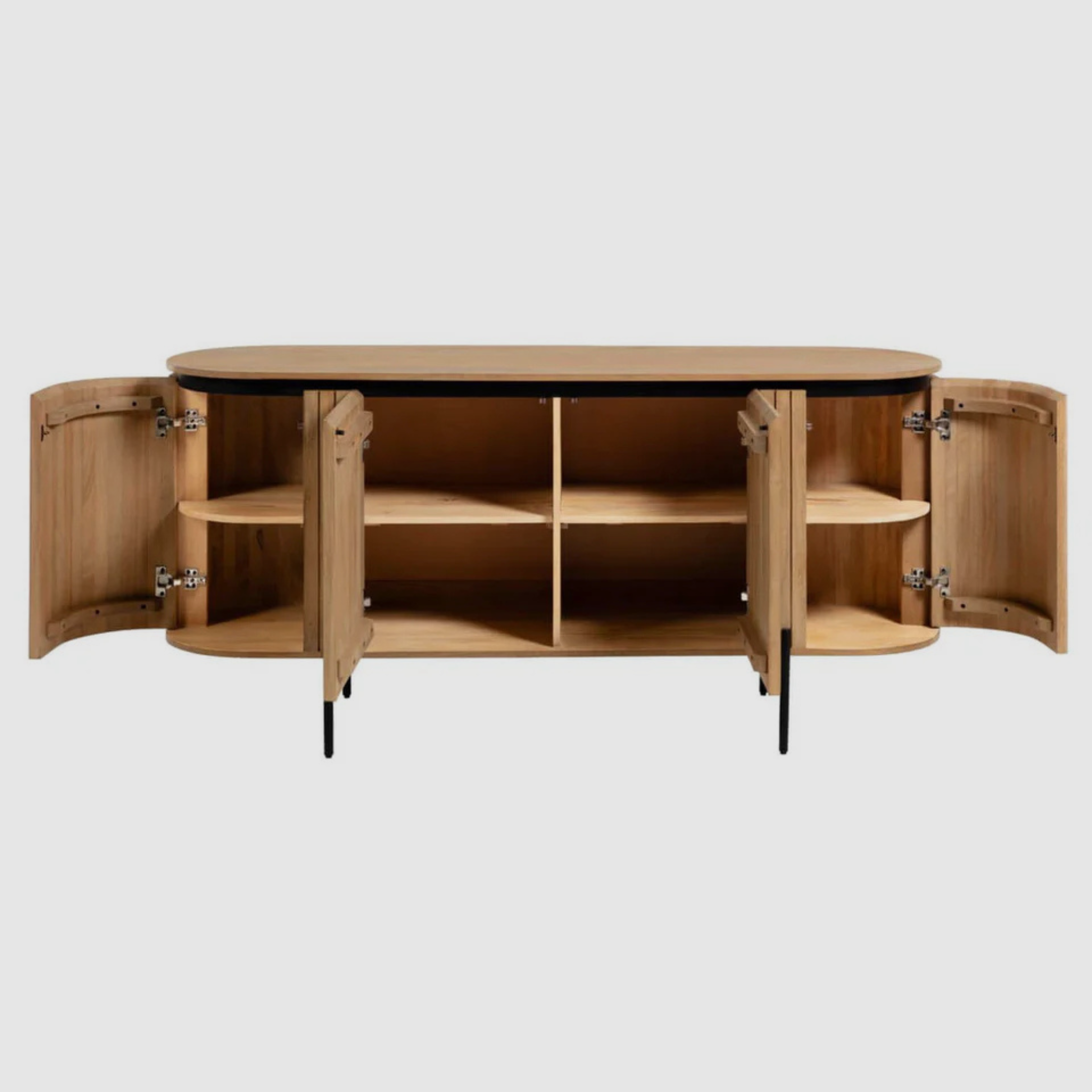 ORIEL Sideboard – Vertical Slat Elegance in Natural Oak