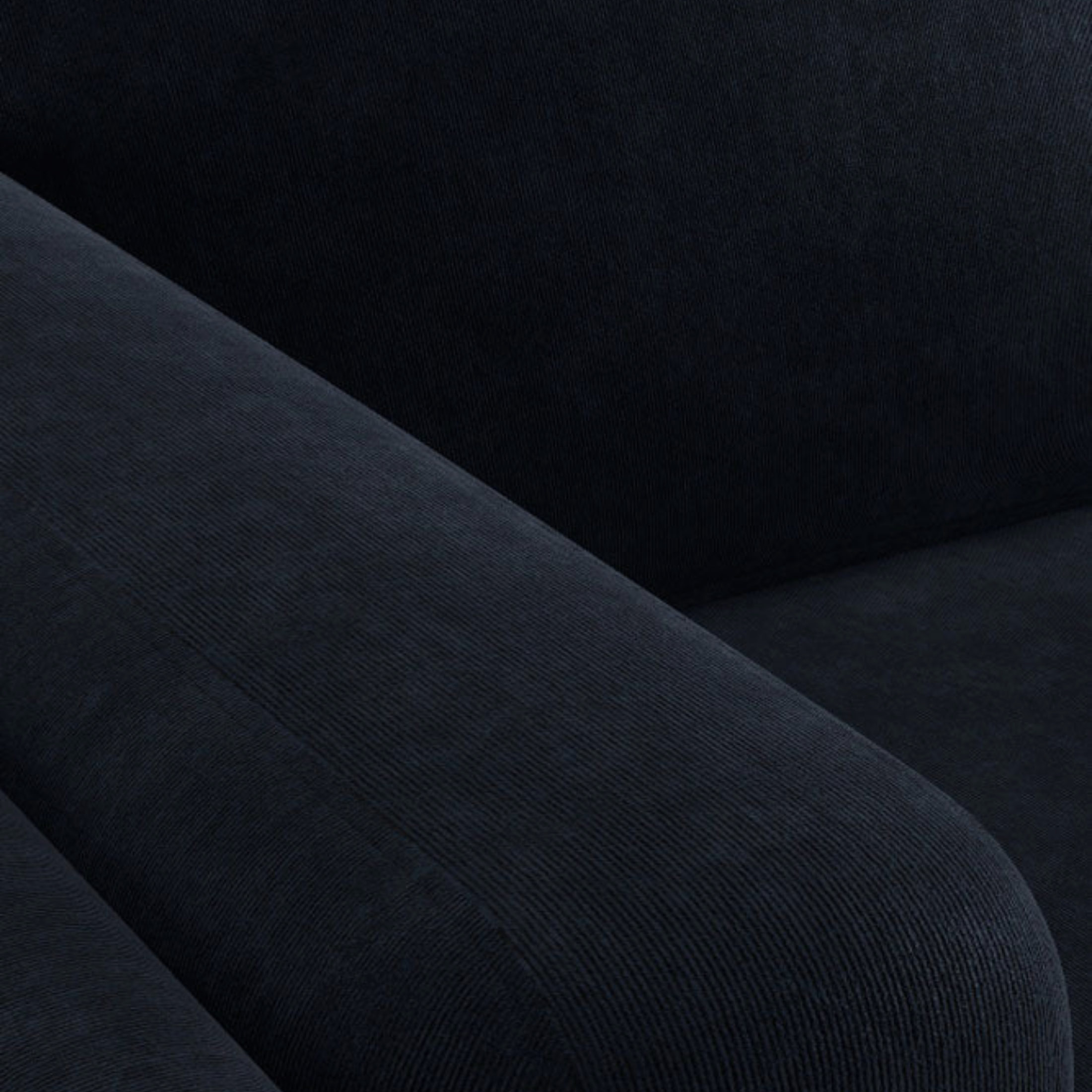 NOIR Corduroy Sofa – Sleek Serenity in Midnight Ink