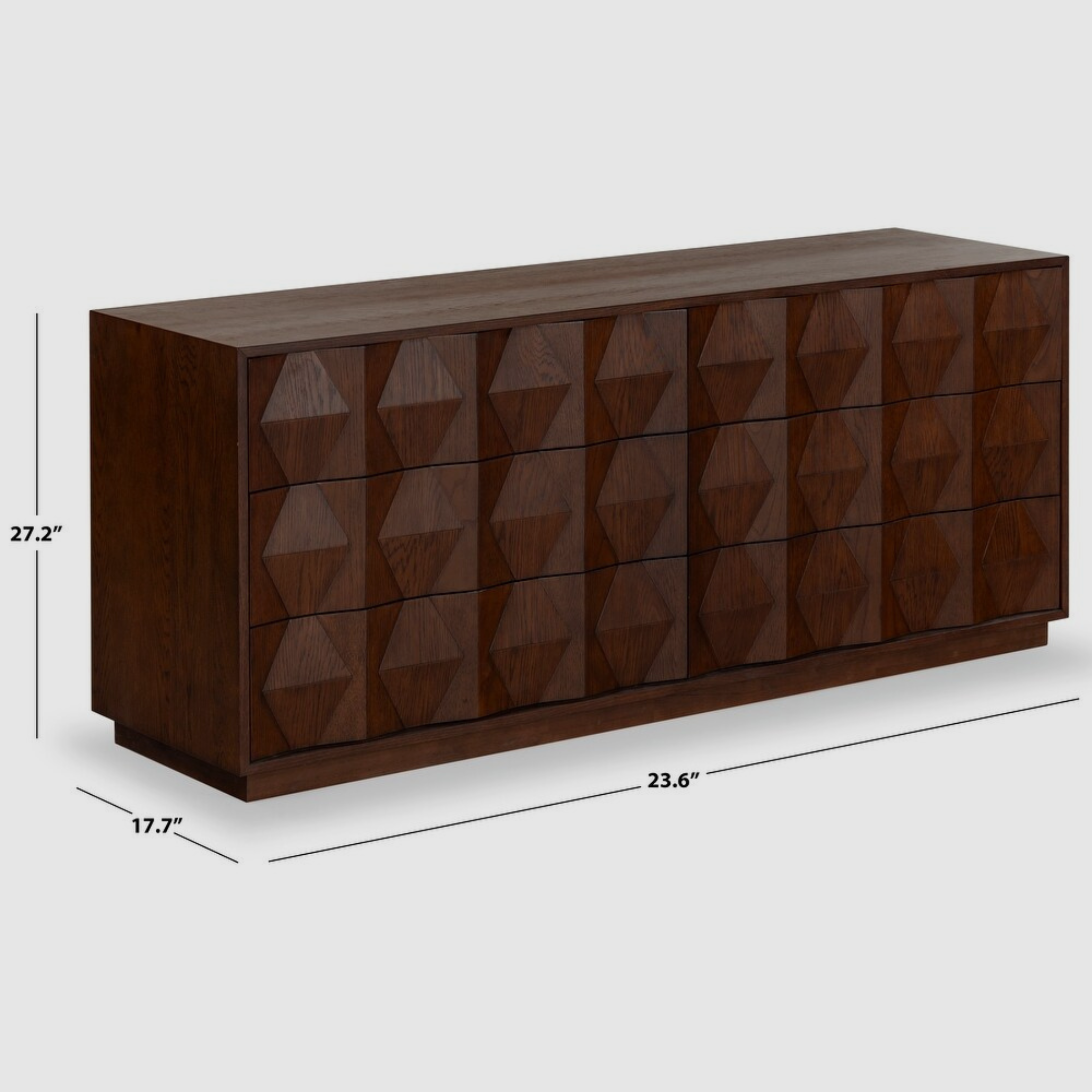 Eros Sideboard – Sculpted Symmetry in Bold Brown