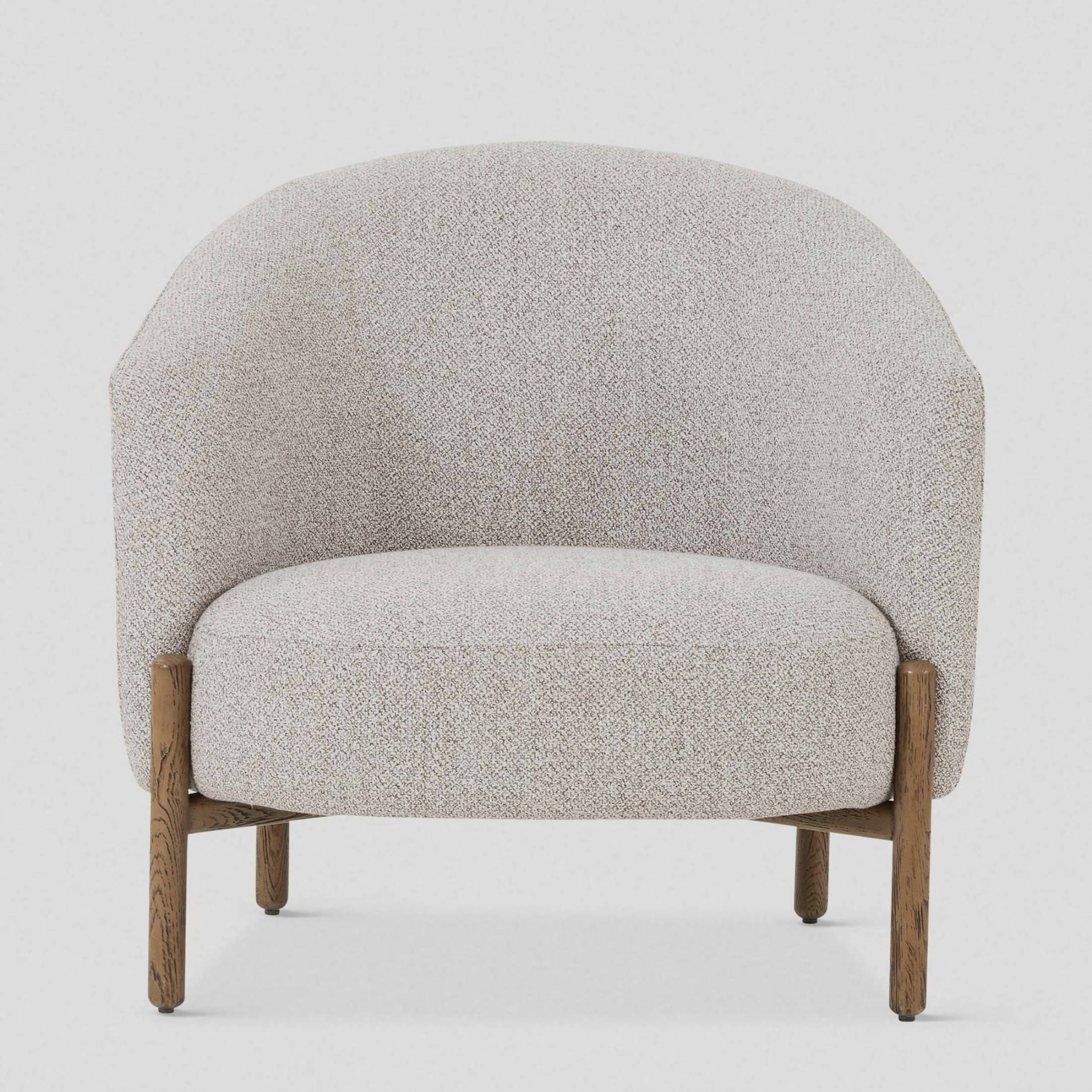 MIRA Curved Lounge Chair – Sculpted Calm in Pebble Weave