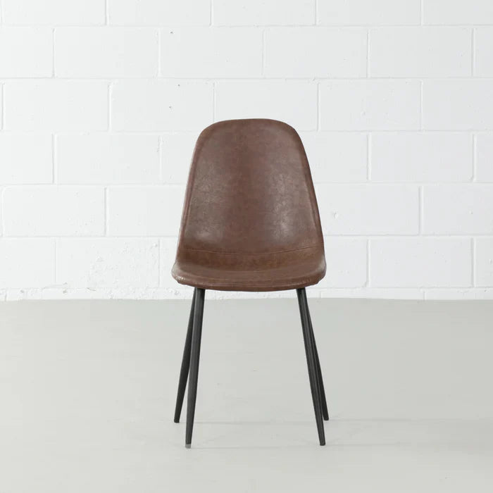 Milan Dining Chair – Brown Vintage Vegan Leather