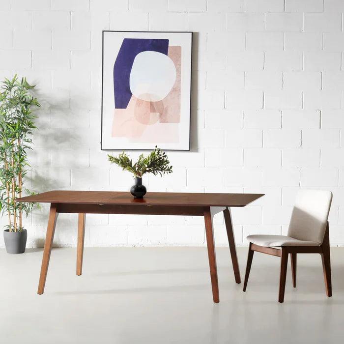 Zion Extendable Dining Table – Walnut Warmth with Space-Saving Grace