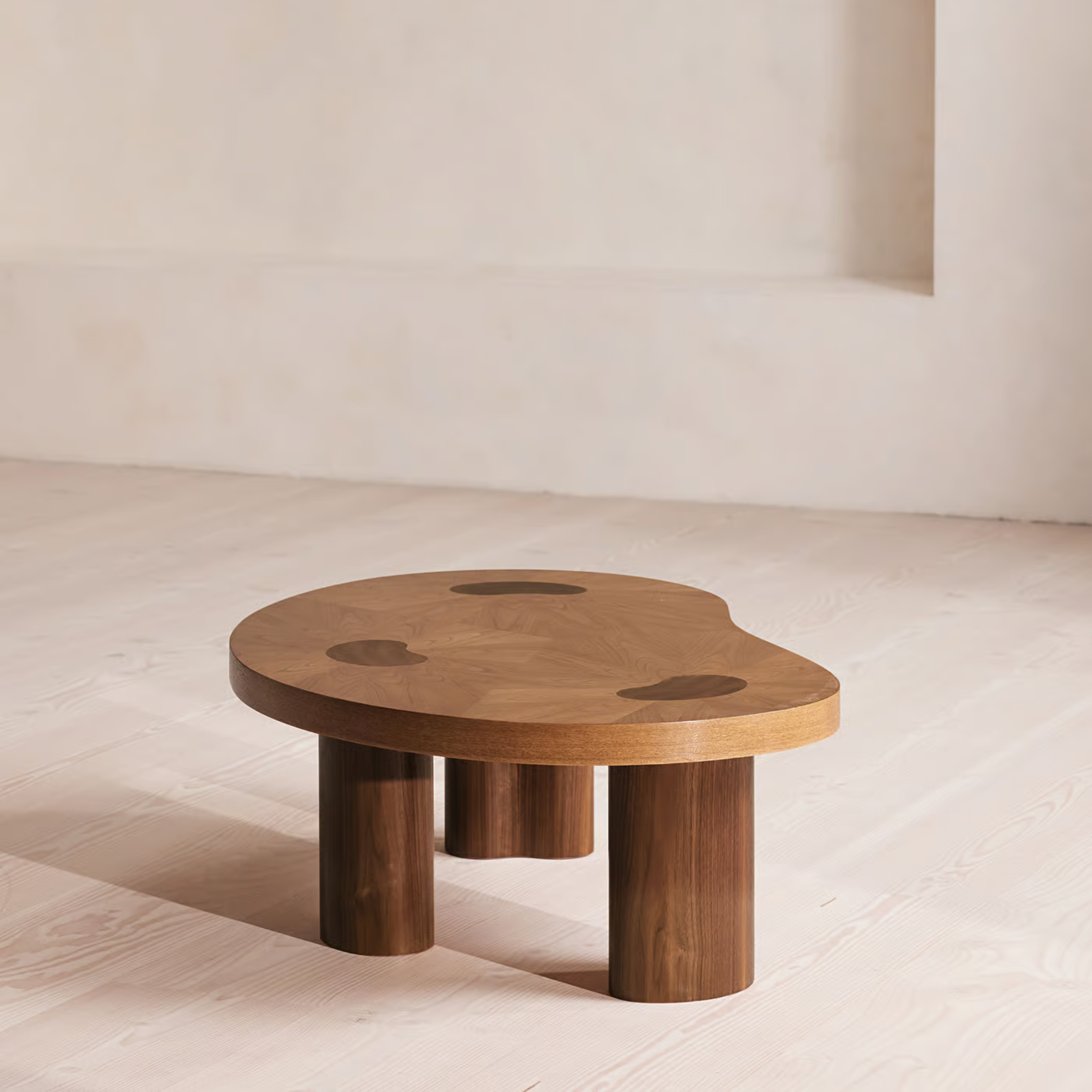 FORMA Coffee Table – Playful Geometry in Walnut & Oak