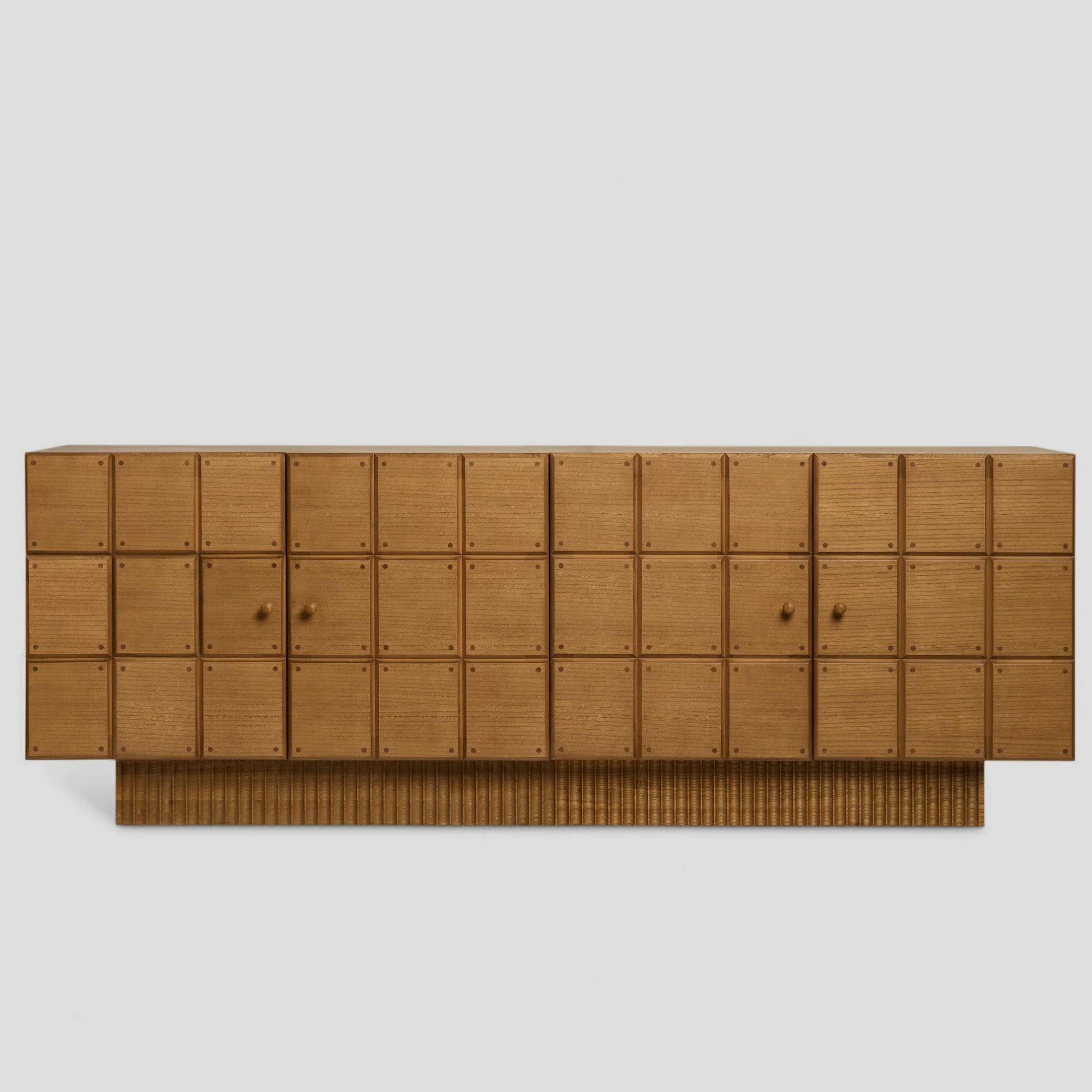 Bront Grid Sideboard – Structured Beauty in Oak