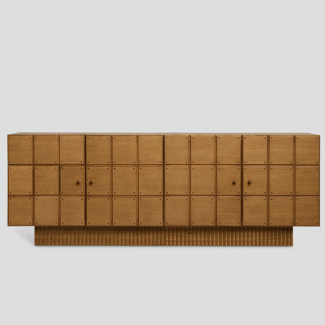 Bront Grid Sideboard – Structured Beauty in Oak