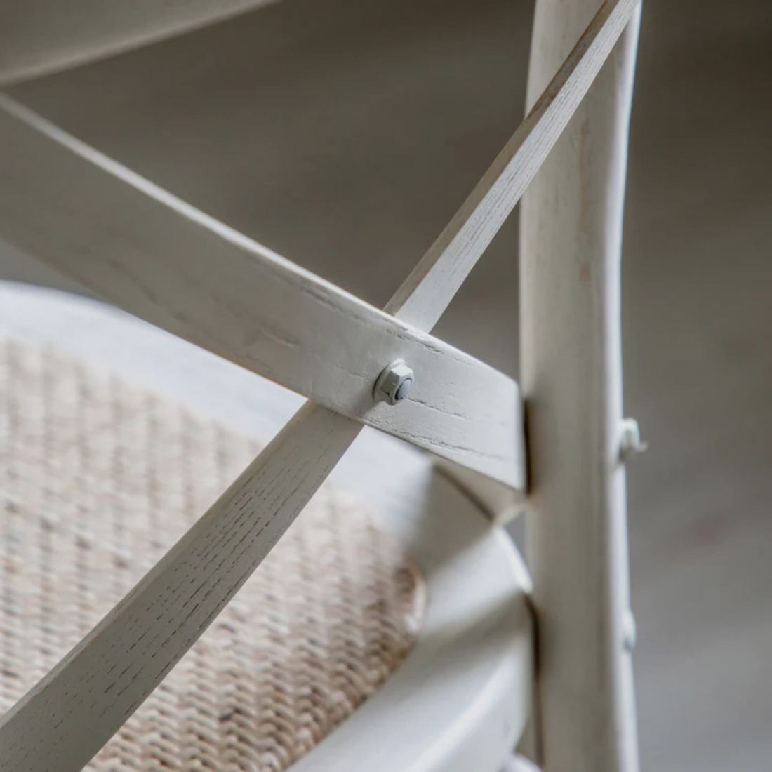 ELDRIDGE Bar Stool – Rustic Grace in Whitewashed Wood