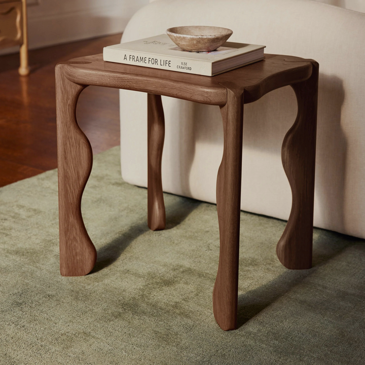MORAH Side Table – Whimsy in Solid Walnut Form