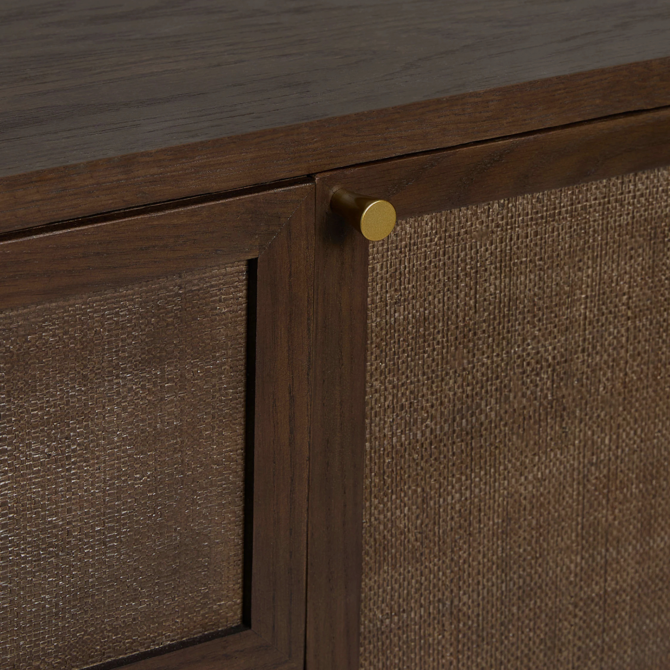 Caligo Cane Sideboard – Dark Walnut Elegance