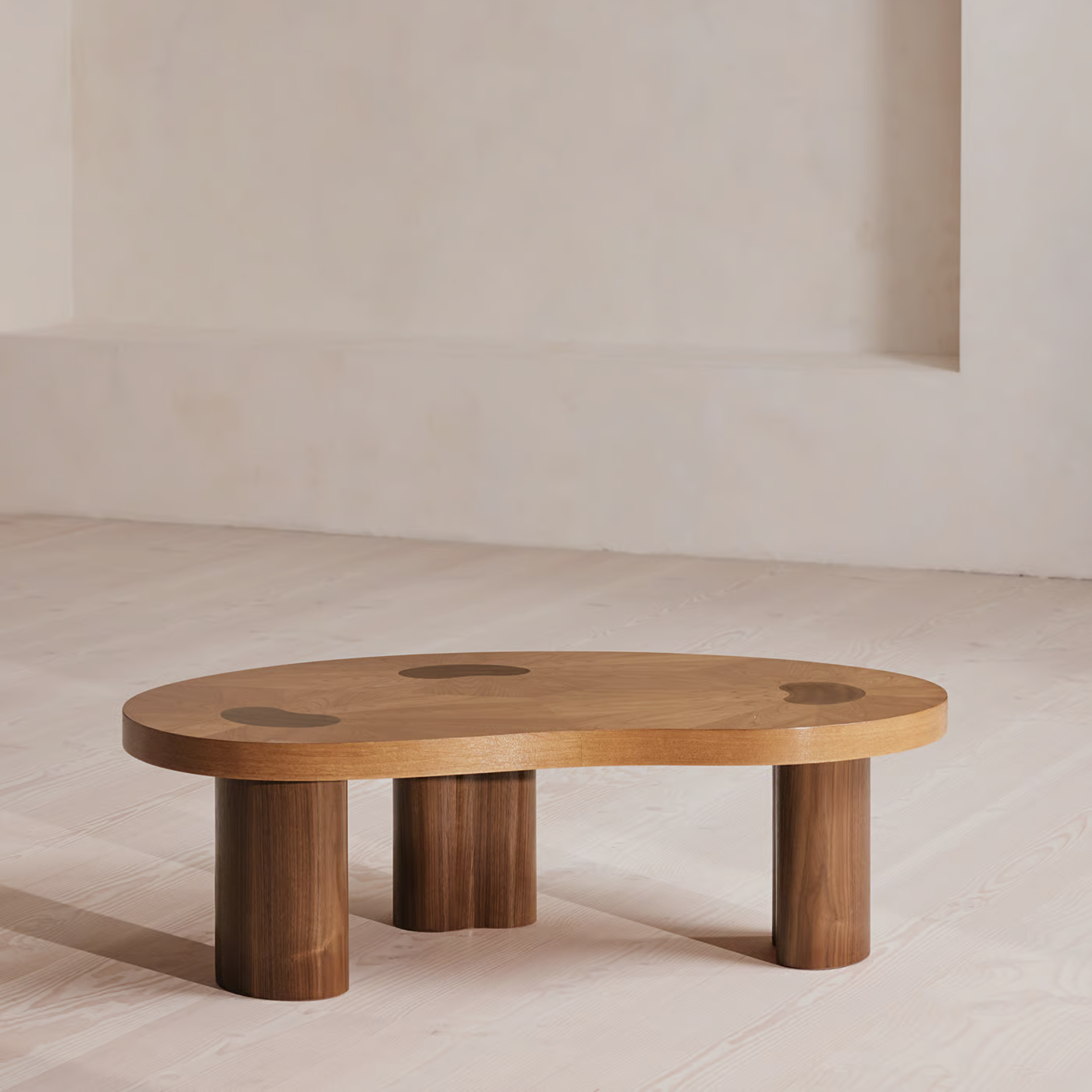 FORMA Coffee Table – Playful Geometry in Walnut & Oak