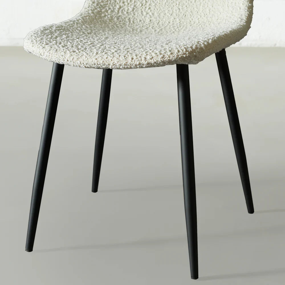 MILAN – Cream Bouclé Dining Chair