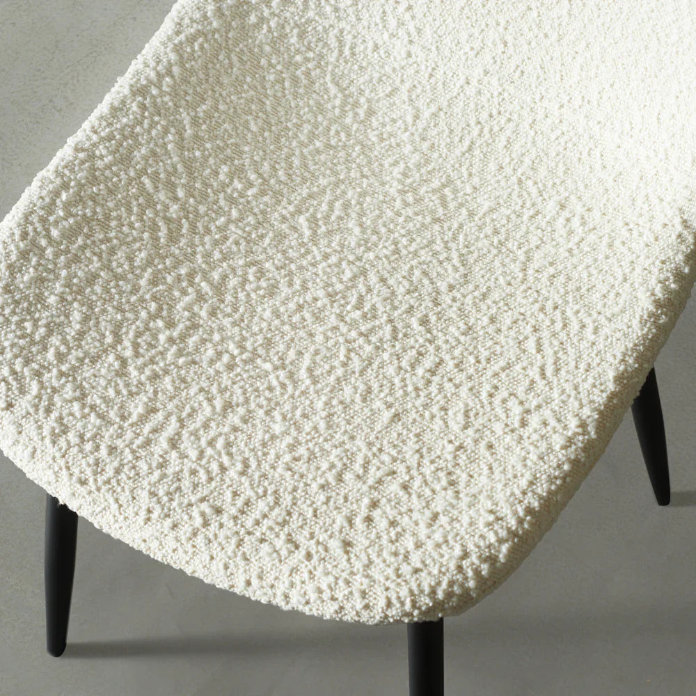 MILAN – Cream Bouclé Dining Chair