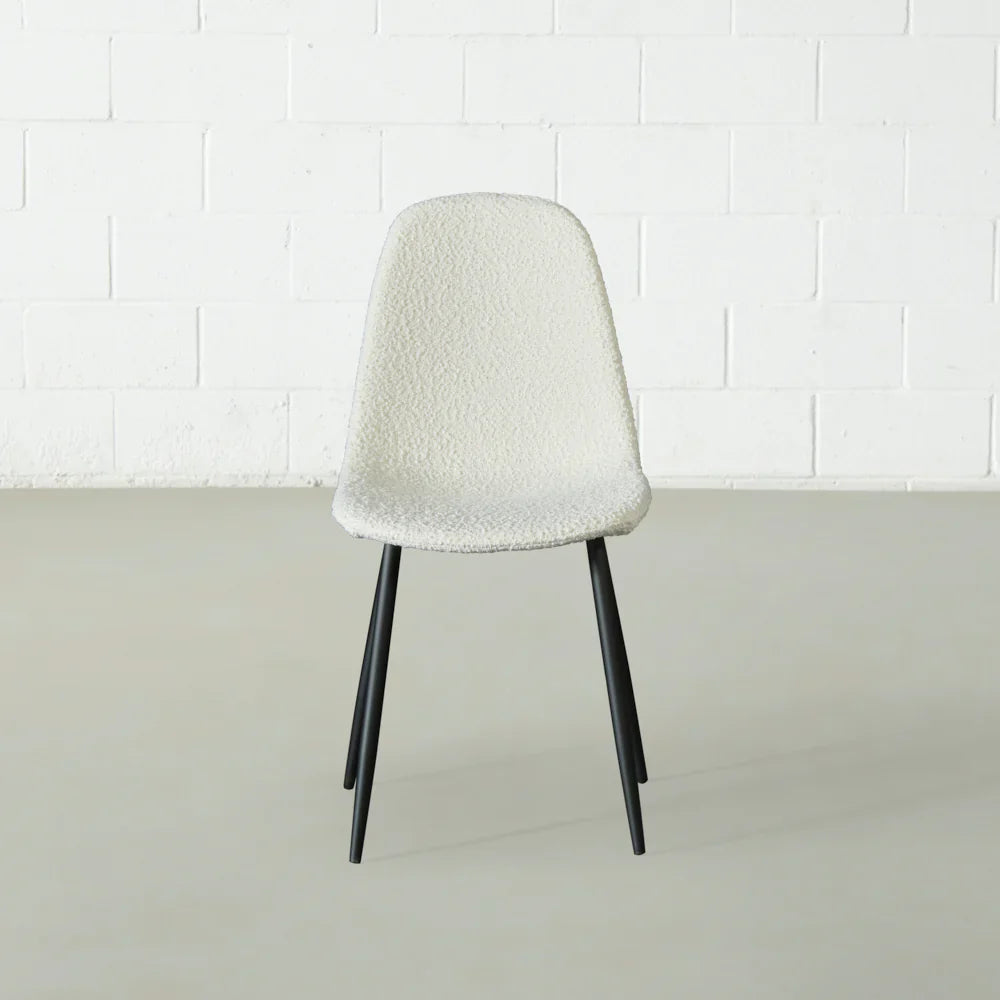MILAN – Cream Bouclé Dining Chair