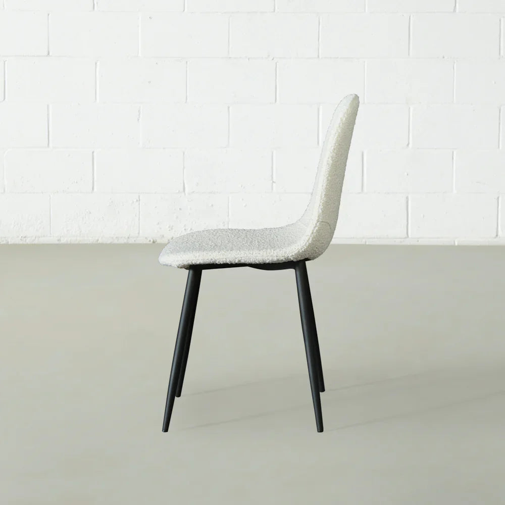MILAN – Cream Bouclé Dining Chair