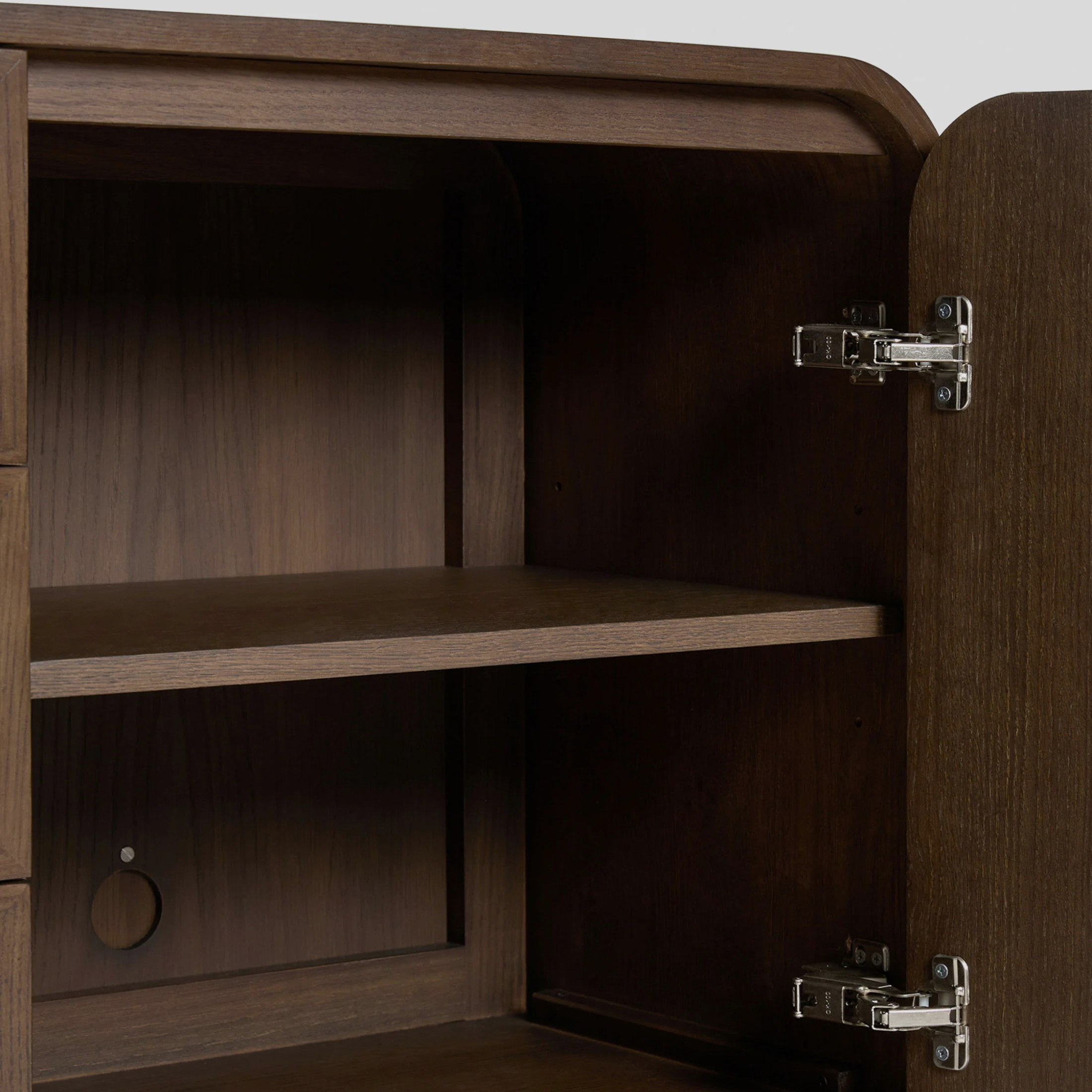 Caligo Cane Sideboard – Dark Walnut Elegance