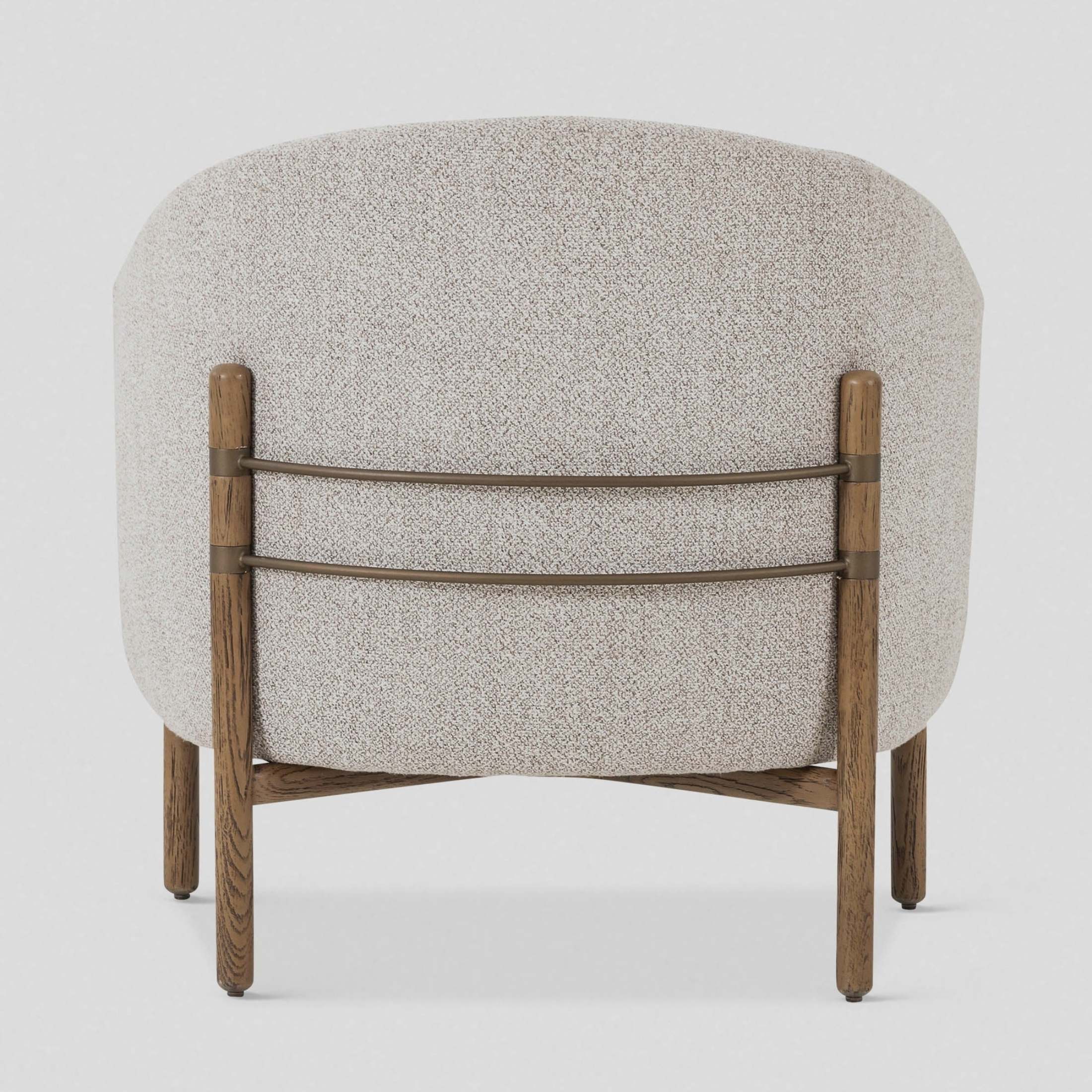 MIRA Curved Lounge Chair – Sculpted Calm in Pebble Weave